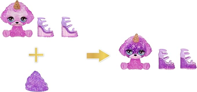 Rainbow High Violet, Purple with Slime Kit & Pet, 11" Shimmer Posable Fashion Doll with DIY Sparkle Slime, Magical Yeti Pet, Fun Play Accessories, Great Toy Gift for Girls Kids Ages 4-12 Years