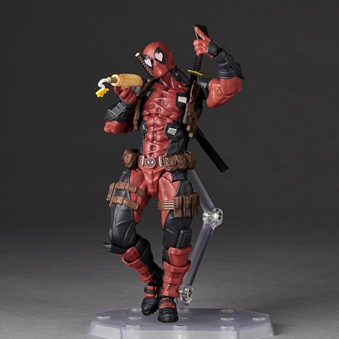 Kaiyodo Revoltech Amazing Yamaguchi Deadpool Ver. 2.5, Total Height: Approx. 6.7 inches (170 mm), Non-scale, PVC & ABS, Painted Action Figure, NR050