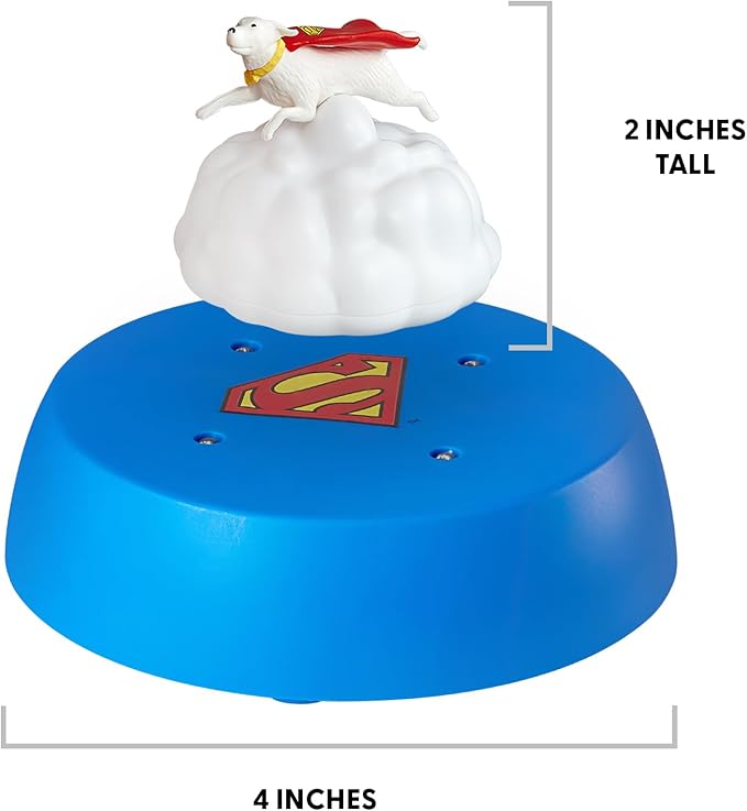 WARNER BROS Officially Licensed DC Comics Superman Krypto Dog Magnetic Floating Collectible with LED Lights – Levitating Display for Home Décor & Gifts