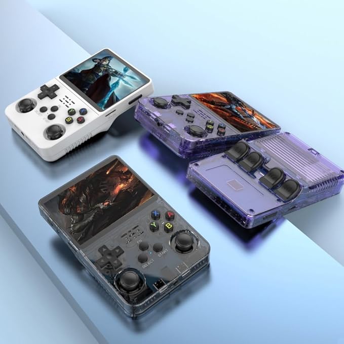 2025 New R36S Retro Pro MAX, Retro Handheld Game Console, Built-in 15000+ Classic Games, 3.5 Inch IPS Screen, Linux System, 3500 mAh Battery, Portable, Pocket Size, Mini Arcade, Built-in 64G, Wi-fi