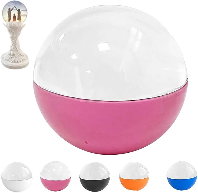 2.7" 3D Ultrasound Crystal Ball Video Player, Memory Orb, Personalized Electronic Display Digital Memory Display Sphere Lamp, Uploadable Videos & Photos, DIY Gift for Anniversary, Birthday (Pink)