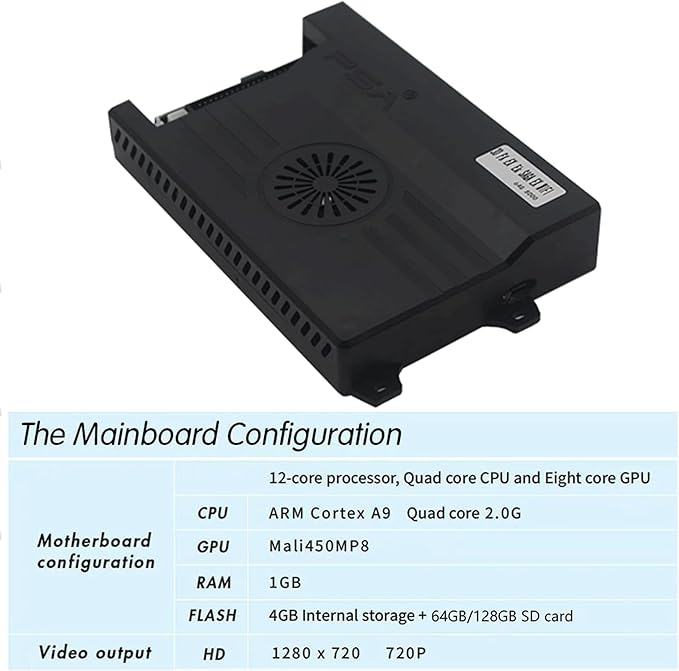 UYXOERA 3D Box SAGA DX Plus Game System Arcade Jamma Board, WlFl Market, Add Games, VGA, HDMI Compatible, High Score Record, 3D HD 1280x720P Output, 4-Player Support (10000 WlFl)