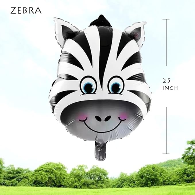 Jungle Safari Birthday Party Decorations - 6 Pack Giant Animal Balloons for Boy Kids' Safari Jungle Baby Shower Wild One Birthday Zoo Party Decorations