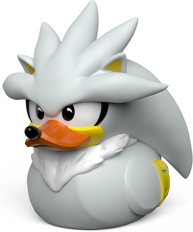 TUBBZ First Edition Silver The Hedgehog Collectible Vinyl Rubber Duck Figure - Official Sonic The Hedgehog Merchandise - SEGA Movies TV & Video Games