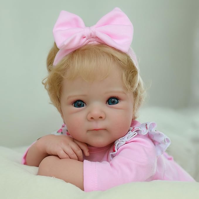 Reborn Baby Dolls - 20-inch Realistic Baby Doll Girl, Lifelike Newborn Baby Doll with Full Vinyl Body, Handmade with Accessories, Real Life Baby Doll for 3+ Years Old Kids Gifts