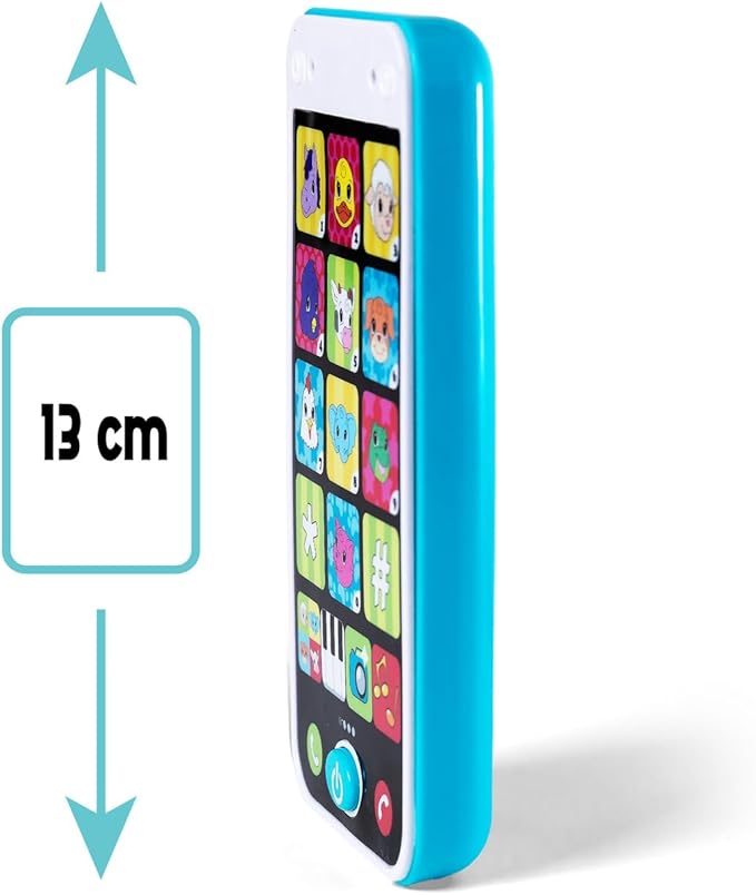 Simba ABC Smart Phone – Interactive Toy Phone with Light and Sound, Early Learning Toy for Toddlers, Baby Phone for Role Play, Colorful Design, Age 1+