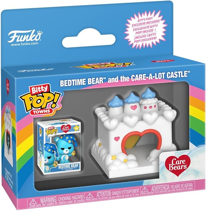 Funko Pop! Bitty Town: Care Bears - Care-a-Lot Castle Castle - Bedtime Bear - 0.9 Inch and 2 Inch (5.1 Cm) - Cartoon Collectable - Gift Idea - Toys for Kids & Adults