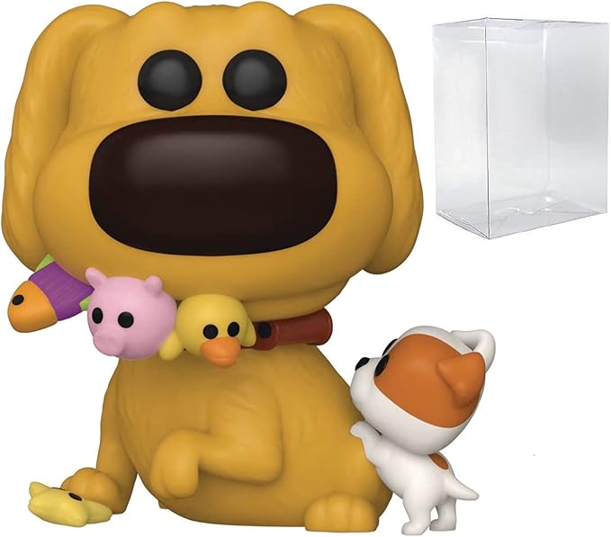 Disney Pixar: Dug Days - Dug with Toys Funko Pop! Vinyl Figure (Bundled with Compatible Pop Box Protector Case), Multicolored, 3.75 inches