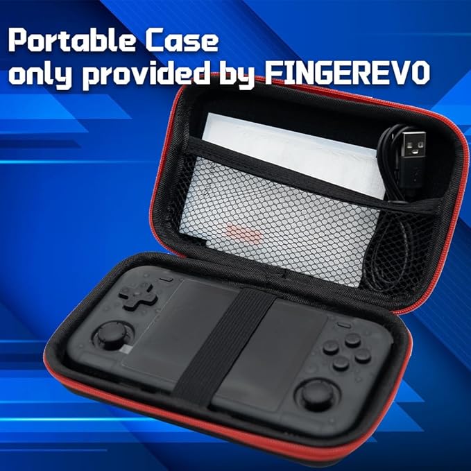 O30S Handheld Game Console 3.5-in 640*480 IPS OCA Screen 3000mAh Linux-opensource RK3326 o30s with Portable Case T-Black