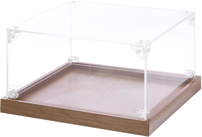 MECCANIXITY Acrylic Display Case, 8"x8"x4" Clear Display Box Assemble Dustproof Storage Organizer Showcase for Collectibles Action Figures