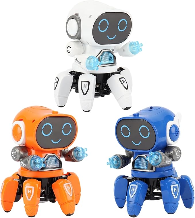 Music Playing Six Claws Robot Designed for Entertainment and Educational Programming Use Robot Toy