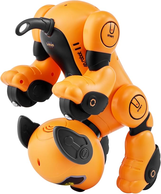 VEVOR Remote Control Robot Dog Toy, 2.4GHz RC Dog Programmable Smart Interactive Robotic Pet for Kids with Follow Function, Touch & Voice Control, Singing Dancing RC Stunt Toy for Age 3+ Boys Girls