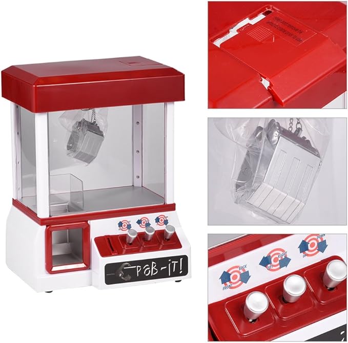 Mini Dolls Machine Toys,Electronic Claw Machine Game with Music Children Kids