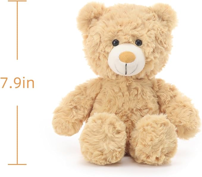 Apricot Lamb Ginger Yellow Flower Bear Stuffed Animals for Kids, Soft Cute Plush Toys for Baby Girl and Boy, 7.9 Inches