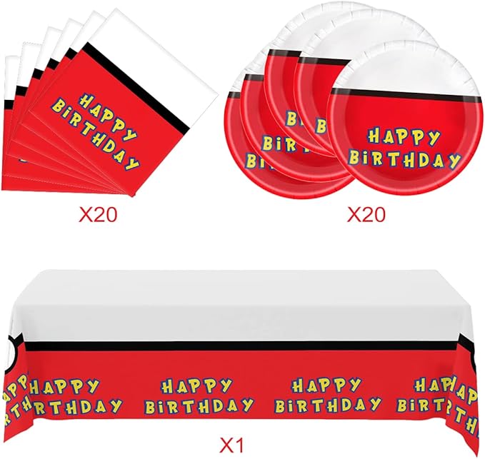 Cartoon Animation Birthday Party Tableware - Cartoon Animation 20Plater 20Napkin And Tablecloth,Cartoon Animation Birthday Party Supplies