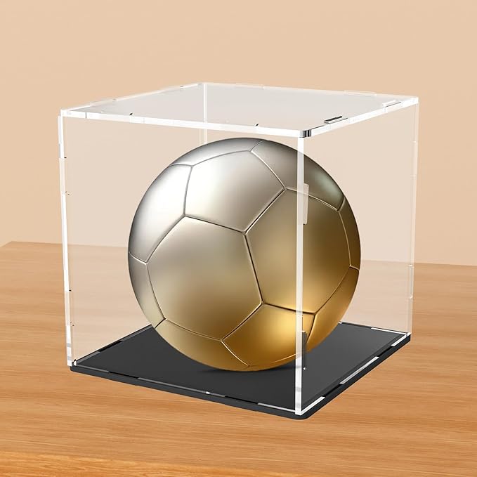 Clear Acrylic Display Case for Toys Collectibles，Assemble Acrylic Box Dustproof Protection Showcase with Black Wood-Plastic Base (8x8x8 inch;20x20x20cm)