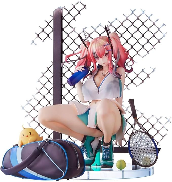 Bremerton Figurine Squatting Pose Tennis Version 22cm Anime Girl Figure Bremerton Action Figure Statue Desktop Decoration Collectibles Gift for Fans