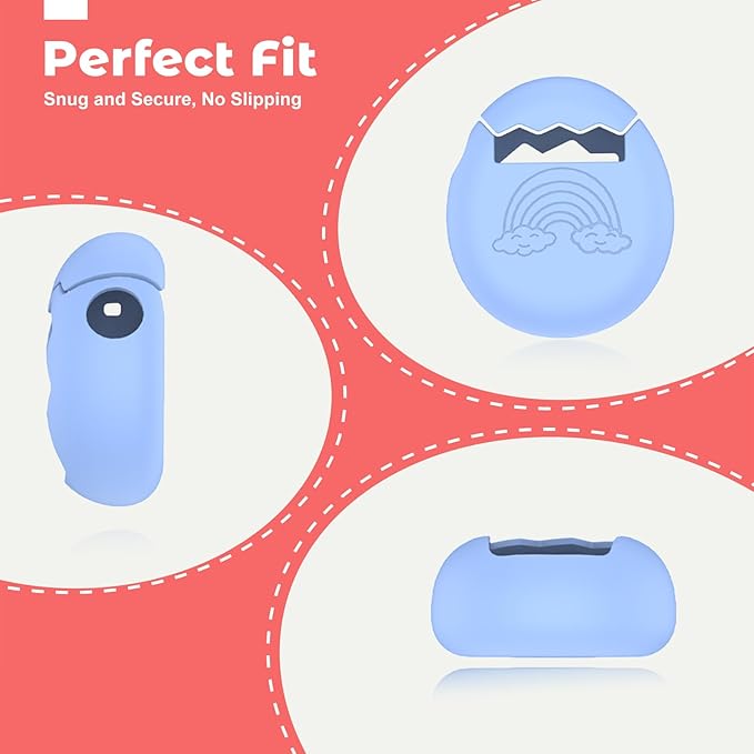 for Tamagotchi Paradise Case– Silicone Hard Shell Cover for Tamagotchi Paradise Electronic Pet,Waterproof Sweatproof Washable Shockproof Anti-Drop 360°Full Protection(Luminous Blue)