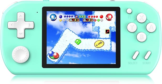 Great Boy Handheld Games for Kids with 218 Retro Video Game 3.0'' Color Screen Rechargeable Arcade Gaming Player,Birthday Xmas Gift (Cyan)