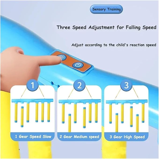 Reflex Challenge Drop Sticks Game - Hand Eye Coordination & Reaction Training Toy for Kids & Adults, Nerve Exercise Catching Sticks Game