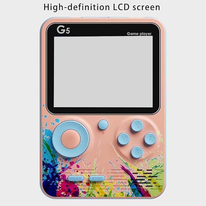 Handheld Video Game System 500 Retro Build in Rechargeable Battery Gift