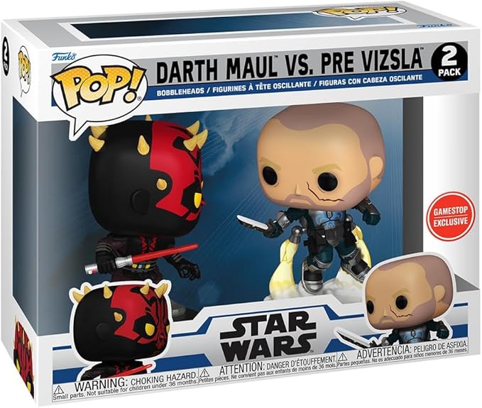 Funko Pop Star Wars Clone Wars Darth Maul vs Pre Vizsla 2-Pack Exclusive