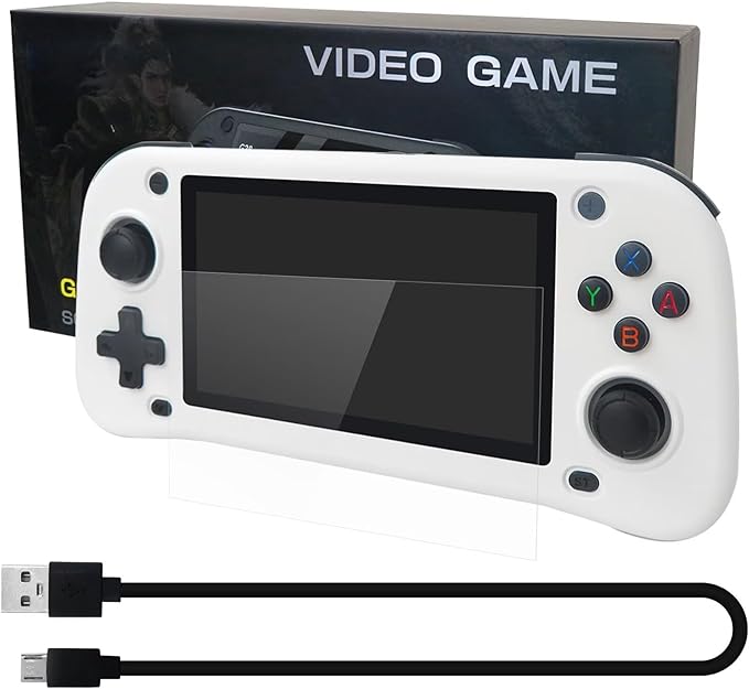 15000+ Games Retro Handheld Console, HD Gaming Controller, TV Home Arcade, 64GB Storage, 4.3-Inch Display, Multiple Emulators for PS1, for N64, Supports HDMI Output(White),Updated by Loner