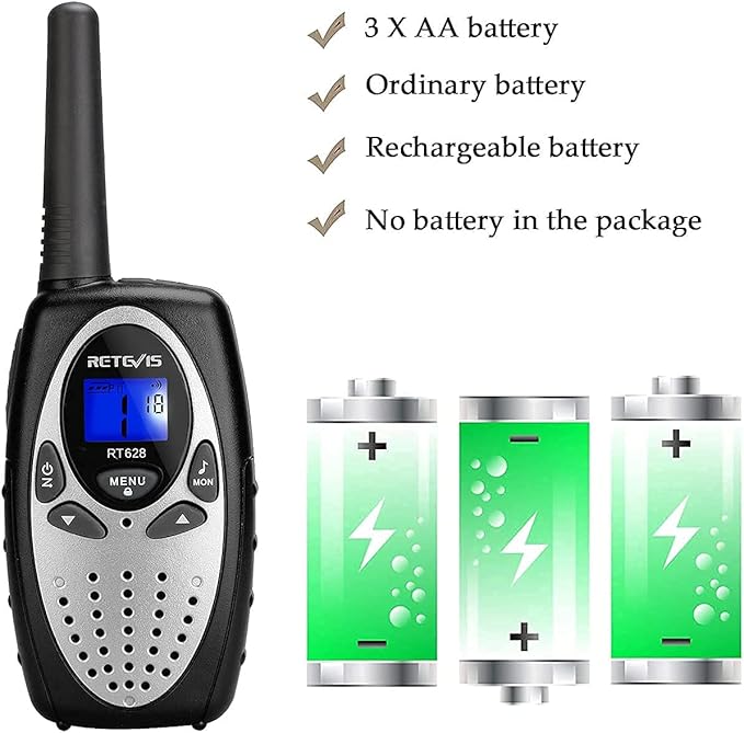 Retevis RT628 Walkie Talkies for Kids Bundle with Retevis RT15 Mini Walkie Talkies 3 Pack