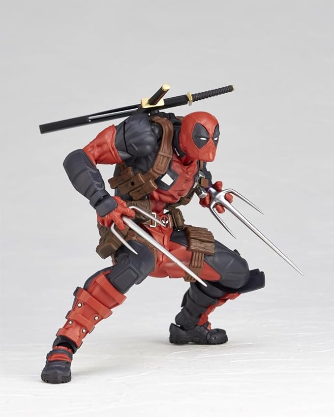 Kaiyodo Revoltech Amazing Yamaguchi Deadpool Ver. 2.5, Total Height: Approx. 6.7 inches (170 mm), Non-scale, PVC & ABS, Painted Action Figure, NR050