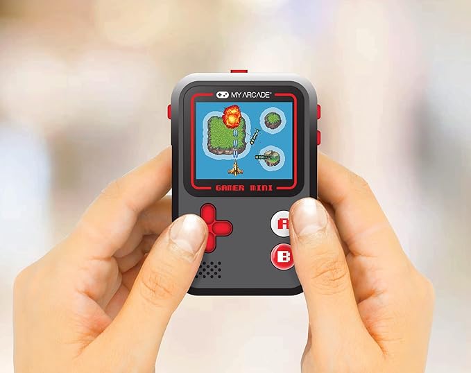 My Arcade Gamer Mini Classic-Red: Miniature Handheld Gaming System Packed with 160 Games, 1.8'' Color Display (DGUN-3925), Small