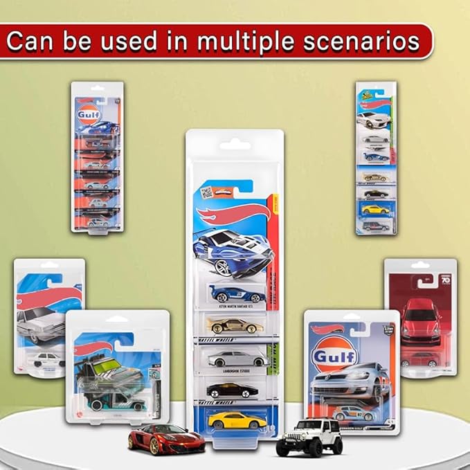 24 pcs Protector Packs Compatible with Hot Wheels Model Car Clamshell Cases Plastic Car Display Protective Case Clear Die Cast Car Blister Pack Covers