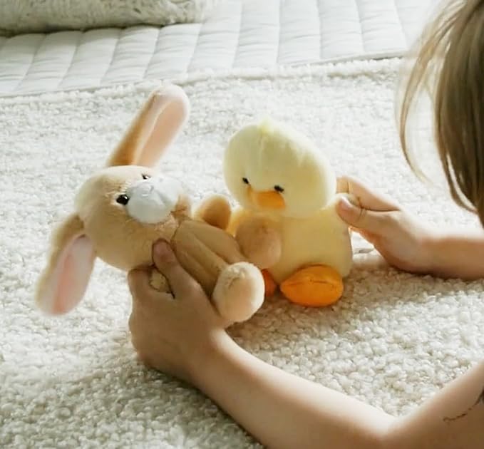 The Petting Zoo Bunny Rabbit Stuffed Animal Plushie, Gifts for Kids, Nuggetz Wildlife Animals, Tan Bunny Plush Toy, 6 inches