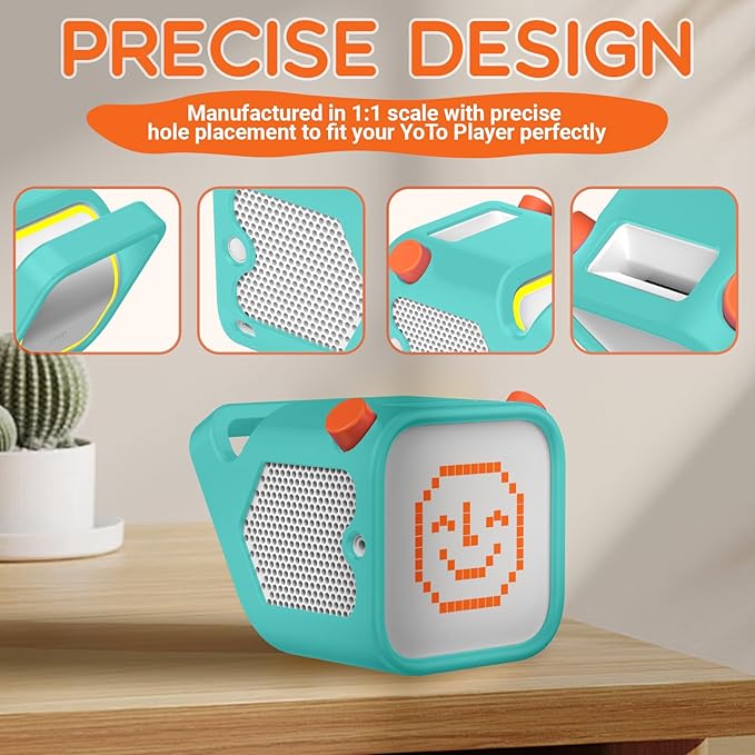 Silicone Case for Yoto Player (3rd Gen.), Anti-Slip Skin Cover,Mint Green
