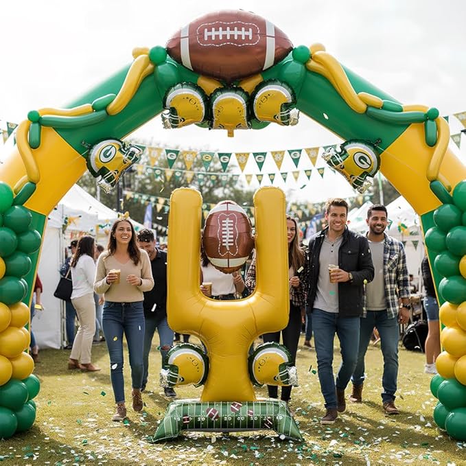 Football Party Supplies, 59 Inch Standing Football Goal Post Balloons for Party Decorations, Sports Theme Birthday, Game Day Celebration, Outdoor & Indoor Photo Backdrop
