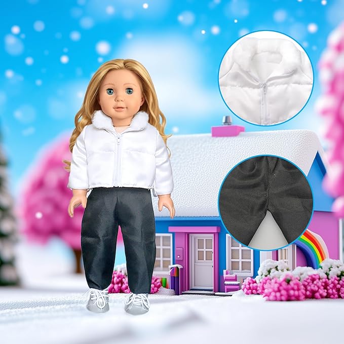 American 18 inch Doll Clothes Accessories-10 Set Doll Outfits for Girl Doll Clothes, Valentine's Toys Gifts for Kids Dressing up