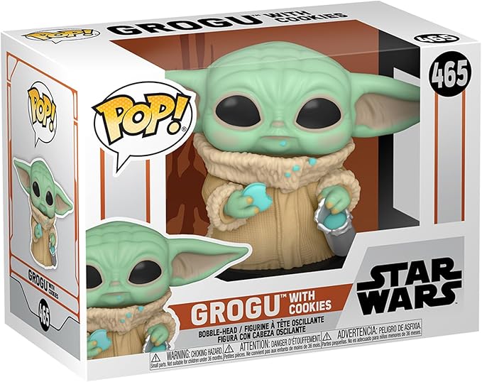 Funko POP! Star Wars: The Mandalorian - Grogu (The Child, Baby Yoda) with Cookie - Collectible Vinyl Figure - Gift Idea - Official Merchandise - for Kids & Adults - TV Fans