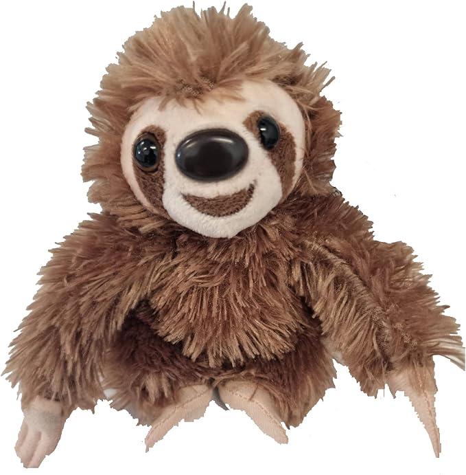 Wild Republic Sloth Plush, Stuffed Animal, Plush Toy, Gifts for Kids, Hug’Ems 7"