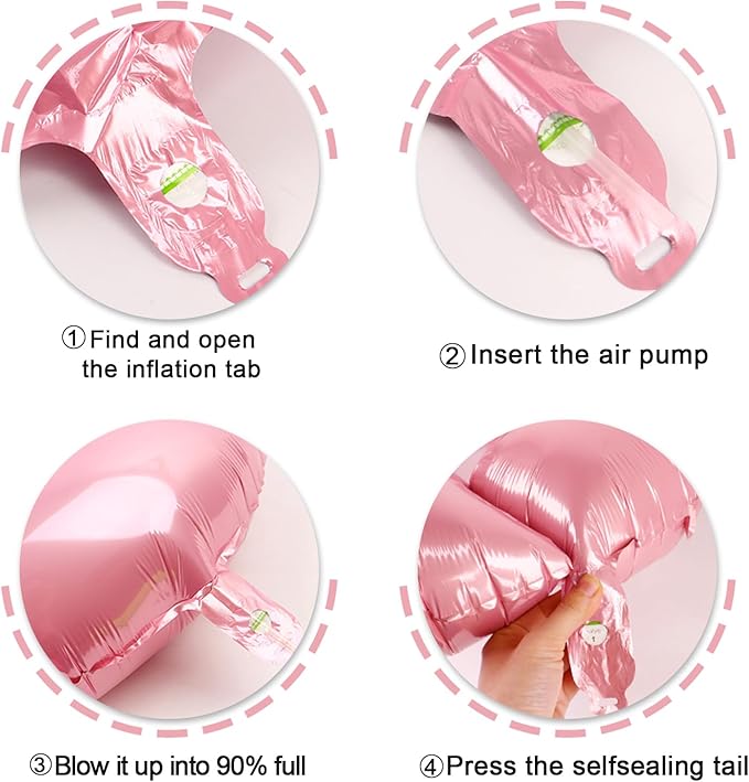 40 Inch Big Pearlescent Pink Number 2 Balloon Birthday Decoration, Number 2 Helium Balloon 12 20 22 23 24 26 28 32 42 Celebration, Boy Girl Baby Anniversary Party Graduations Supplies Decorations
