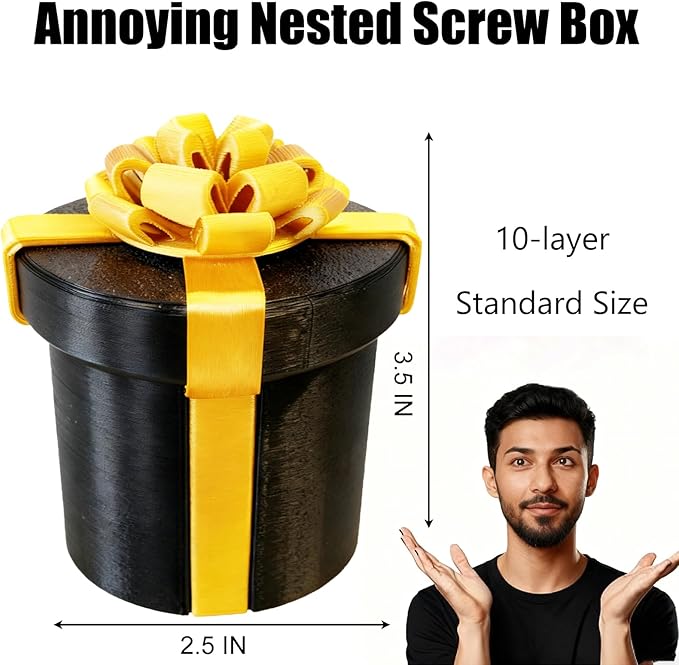 Annoying Gift Box with Screws,Prank Gifts,Puzzle Gift Box,Prank Gifts for Adults,Money Puzzle,Annoying Nested Screw Gift box,Reusable Perfect Money Puzzles for Birthday Christmas White Elephant Party