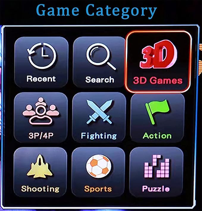 FVBADE [32000 Game in 1] 78S Pandora Box Retro Games Arcade Game Console with Two Separate Host for PC & Projector & TV 3D Games 1-4 Players Category Favorite List Save/Search/Hide/Pause/Delete