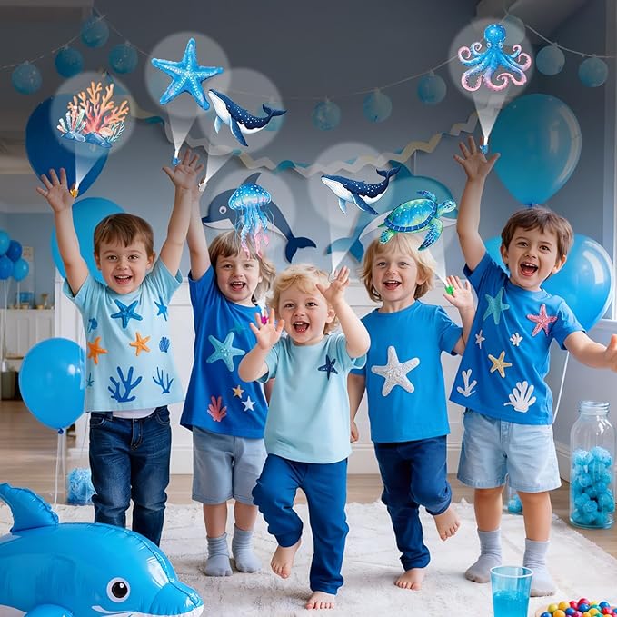 36Pcs Under The Sea LED Finger Lights Animal Party Favors Glow in the Dark Light Up Finger Lights Ocean Themed Toys Bulk for Kids Birthday Party Goodie Bag Stuffer Birthday Gifts Classroom Prize