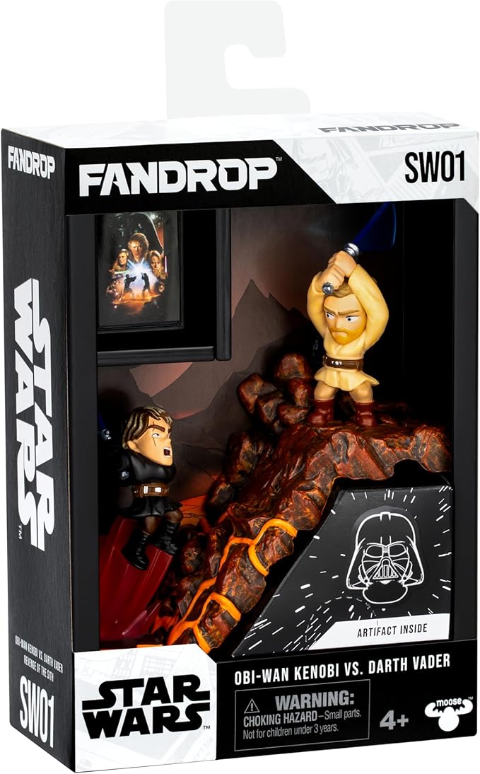 FANDROP SW01-Star Wars: Revenge of The Sithâ - OBI-Wan Kenobi VS. Darth Vader, FANDROP Combines an Epic Diorama, Artifacts & Scene Marker Creating A Display to Enhance Any Star Wars Collection