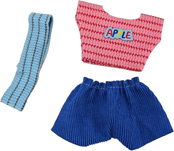 Clothes for 15/17cm Doll (No Doll), Fashion Outfit Set - Headband + Top + Pants, Cute Dress Up Accessories (Hiphop Boy)
