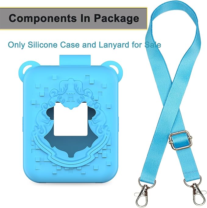 Silicone Case for Bitzee Harry Potter Interactive Digital Pet, Protective Cover for Harry Potter Bitzee Virtual Electronic Pets Accessories (Blue Case)