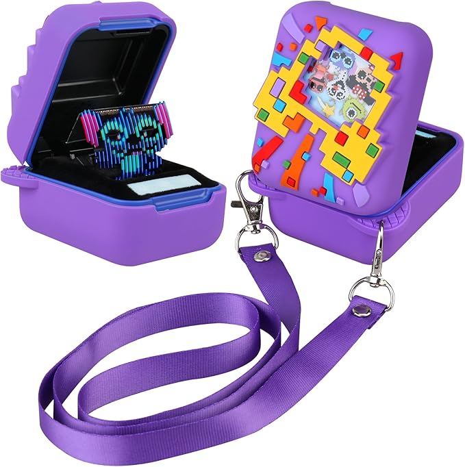 Canboc Silicone Case for Bitzee Disney Interactive Toy Digital Pet, Protective Skin Cover for Bitzee Virtual Electronic Digital Pet Kids Disney Toys, Purple (Case Only)
