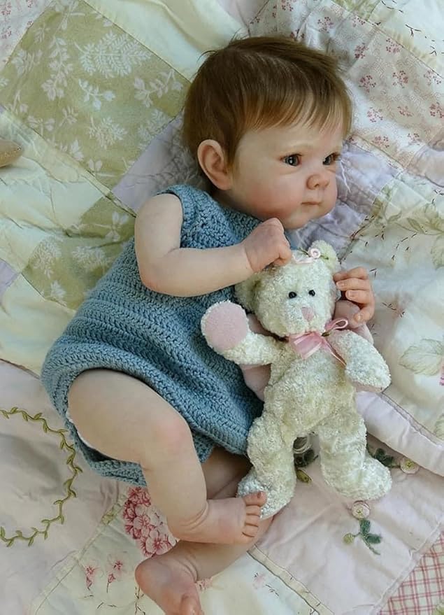Anano Reborn Baby Dolls Silicone Full Body Girl 18 Inch Realistic Baby Doll Lifelike, Full Silicone Babys Doll Newborn Girl, Real Life Reborn Dolls Washable
