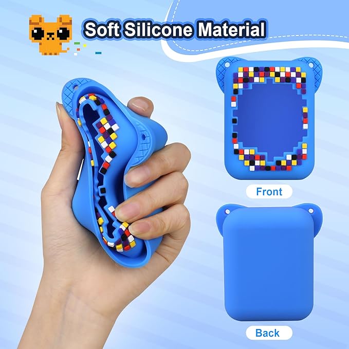 Canboc Silicone Case for Bitzee Orginal Interactive Toy Digital Pet, Protective Skin Cover for Bitzee Virtual Electronic Digital Pet, Blue (Case Only)
