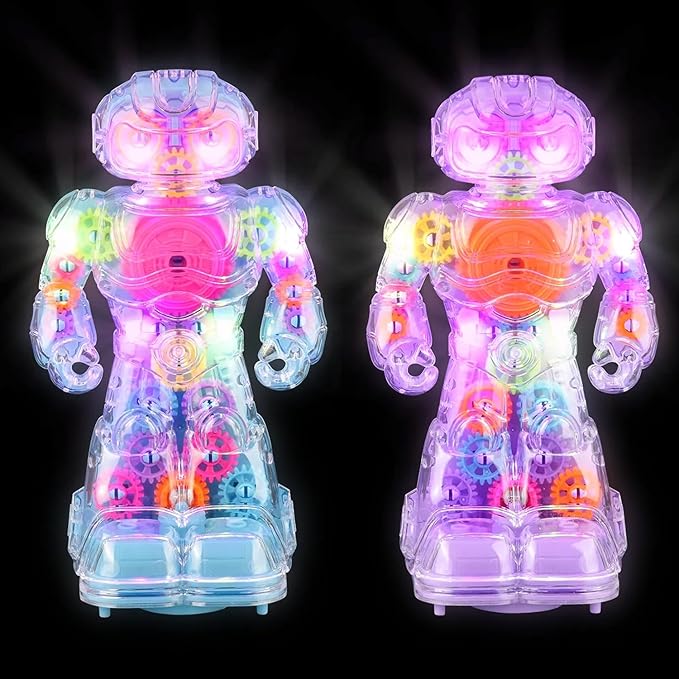 8.5" Light-Up Gear Robot