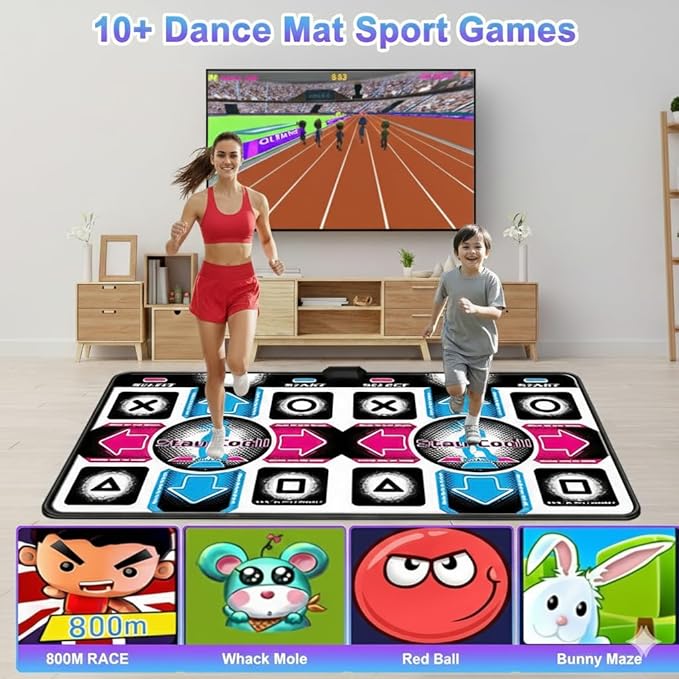 Dance Mat for Kids,Dancing Mat for Family with Interactive Dance Pad Games, HD Plug & Play TV Dance Game Console, for Kids,Birthday Gift for Girls