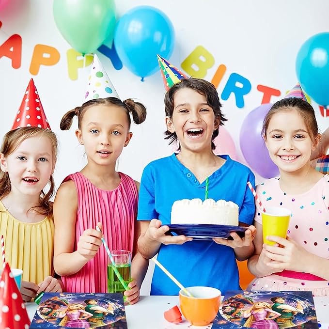 40Pcs Party Supplies include 20 plates, 20 napkins for the gled birthday party decoration